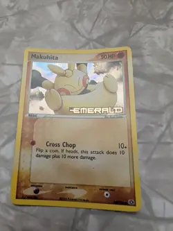 Pokemon Makuhita Emerald Reverse Holo Card 54/106 Stamped - Image 1