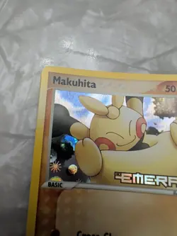 Pokemon Makuhita Emerald Reverse Holo Card 54/106 Stamped - Image 5