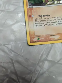 Larvitar 52/106 Reverse Holo Rare Stamped Pokemon Card EX Emerald - NM - Image 3