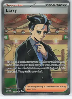 Larry - 235/182 Ultra Rare Holo SV04: Paradox Rift NM Pokemon - Image 1