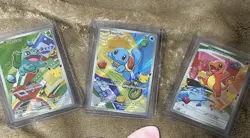 Pokemon first partner illustration - Bulbasaur Squirtle Charmander Set of 3 - Image 1