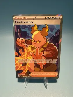 Pokemon Firebreather Trainer 119/094 Holo Ultra Rare Full Art Phantasmal Flames - Image 1