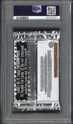 1999 Topps Pokemon The First Movie Blue Logo Factory Sealed Foil Pack PSA 7 - Image 2
