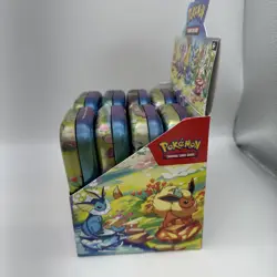 Prismatic Evolutions Empty Mini Tin Display - Art Set of 8 Eeveelutions NO PACKS - Image 4