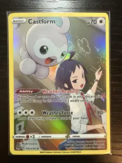 Castform Full Art TG11/TG30 Ultra Rare Lost Origin Pokemon TCG Near Mint - Image 1