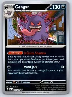 Gengar 050/088 Rare Perfect Order Pokemon Reverse Holo Near Mint - Image 1