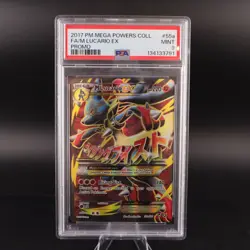 2017 MEGA LUCARIO EX MEGA POWERS COLL #55a/111 FA PROMO PSA 9 - MINT - Image 1