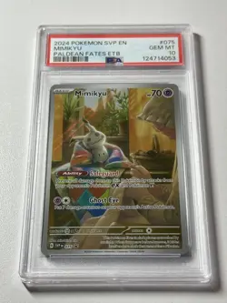 MIMIKYU 2024 POKEMON SVP PALDEAN FATES ETB PROMO #075 PSA 10 GEM MINT - Image 1