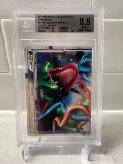 2010 POKEMON HEARTGOLD & SOULSILVER #89 RAYQUAZA & DEOXYS LEGEND-HOLO BGS 8.5 &9 - Image 3