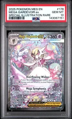 Pokemon Mega Evolutions Mega Gardevoir Ex #178 Special Illustration Rare PSA 10 - Image 1