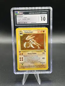 Kabutops Pokemon (1999) Fossil 1st Edition 9/62 Holo CGC 10 Gem Mint - Image 1
