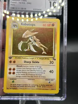 Kabutops Pokemon (1999) Fossil 1st Edition 9/62 Holo CGC 10 Gem Mint - Image 2