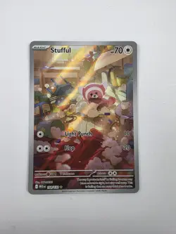 2025 Pokemon Mega Evolution Stufful #154/132 Illustration Rare Full Art NM - Image 1
