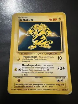 Pokemon TCG Electabuzz Base Set, Unlimited Rare - Image 1