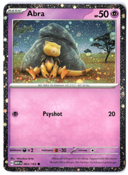 Pokemon TCG Abra 063/165 Cosmo Holo 151 Playset NM - Image 1