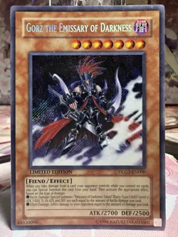Gorz The Emissary Of Darkness DLG1-EN000 Secret Rare Limited Edition VLP YuGiOh! - Image 1