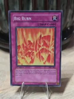 1st Edition Holo ☄ YuGiOh BIG BURN Super Rare ** IOC-047 ** NM/VLP - Image 1