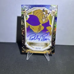 Topps chrome Disney Wonder 2025 The Beast Autographed 06/50 Robby Benson - Image 2