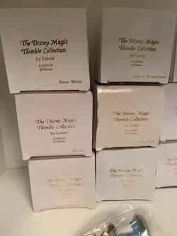 Vintage LENOX DISNEY Magic Thimble Collection Lot of 18! - Image 2
