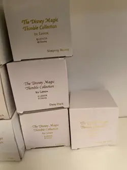 Vintage LENOX DISNEY Magic Thimble Collection Lot of 18! - Image 3