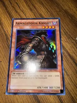 Yugioh! MP Armageddon Knight - SDPD-EN018 - Common - 1st Edition Moderately Play - Image 1