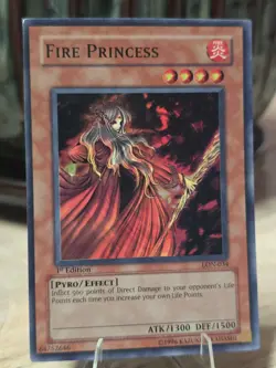 1st Edition Holo ☄ YuGiOh FIRE PRINCESS Super Rare ** LON-034 ** NM/VLP - Image 3