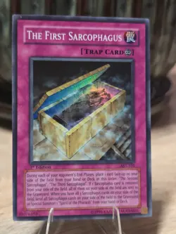1st Edition * Holo! ☄ YuGiOh The First Sarcophagus ** AST-101 **NM/VLP - Image 1