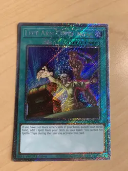 Yugioh - Left Arm Offering -Platinum Secret Rare - RA04-EN086 1st ed. NM - Image 1