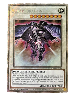 YuGiOh SCRAP DRAGON Platinum Secret Rare RA03-EN240 - Image 1