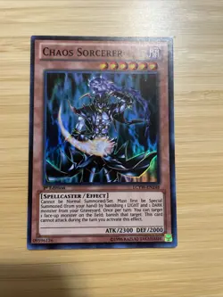 Yugioh! 1x Chaos Sorcerer LCYW-EN248 Super Rare 1st Edition NM - Image 1