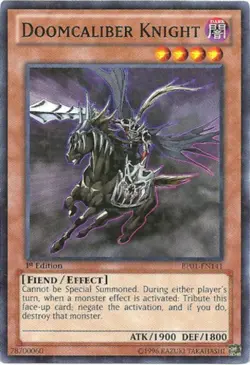 Yugioh! LP Doomcaliber Knight - BP01-EN141 - Starfoil Rare - 1st Edition Lightly - Image 1