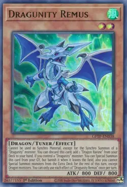 Yugioh! LP Dragunity Remus - GFTP-EN038 - Ultra Rare - 1st Edition Lightly Playe - Image 1