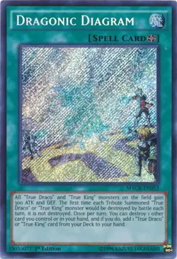 Yugioh! LP Dragonic Diagram - MACR-EN053 - Secret Rare - 1st Edition Lightly Pla - Image 1