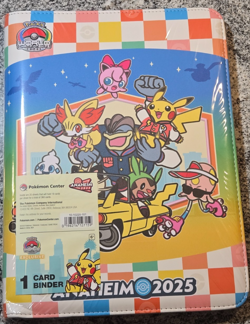 Anaheim 2025 Pokemon World Championships Card Zip Binder Machamp Pikachu DAMAGED - Image 1