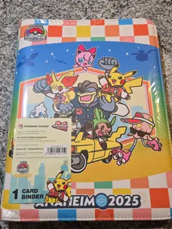 Anaheim 2025 Pokemon World Championships Card Zip Binder Machamp Pikachu DAMAGED - Image 3