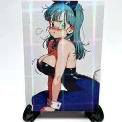 Dragon Ball Z Bulma Sexy Hot Anime Waifu Girl Doujin Lewd Goddess Story Art Card - Image 2