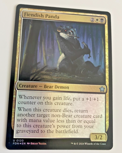 FOIL x1 Fiendish Panda FDN Foundations MTG 120 UNCOMMON M/NM 1x - Image 1