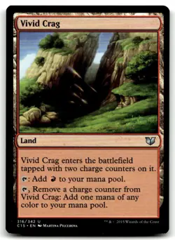 MTG Vivid Crag U Commander 2015 316 LP - Image 1
