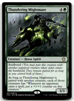 MTG Thundering Mightmare R Commander: Innistrad: Crimson Vow 37 LP - Image 1