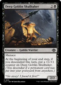 Deep Goblin Skulltaker 101 LCI MTG Foil Balanescu Warrior Black Common Menace - Image 1