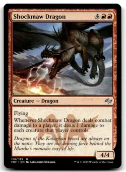 MTG Shockmaw Dragon U Fate Reforged 114 LP - Image 1