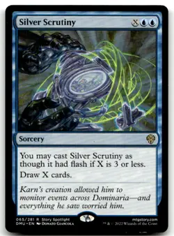 MTG Silver Scrutiny R Dominaria United 65 LP - Image 1