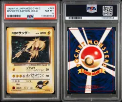 1999 POKEMON JAPANESE GYM 2 #145 ROCKET'S ZAPDOS-HOLO PSA 8 MINT - Image 3