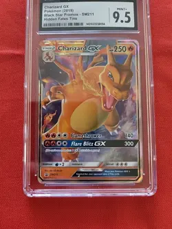 Pokemon:Charizard GX Hidden Fates Tins Black Star Promo SM211 - CGC 9.5 Mint + - Image 4