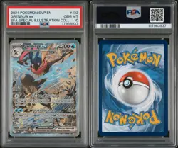 Pokemon Greninja ex 132 SVP PSA 10 Shrouded Fable Special Illustration FA 2024 - Image 3