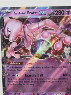 Team Rocket's Mewtwo ex 205 Sv: Scarlet & Violet Promo Cards Holo - Image 4