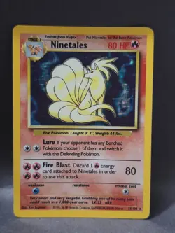 Pokemon TCG Ninetales Holo Rare Card Base Set 12/102 - Image 1