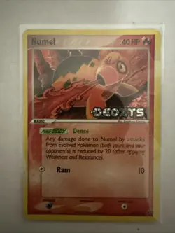 Pokemon Card - Numel Deoxys 68/107 Reverse Holo Stamped - Image 1