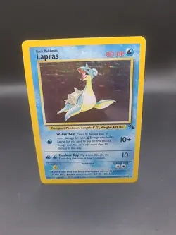 Lapras Holo Rare 10/62 Fossil Pokemon Card Unlimited MP - Image 1