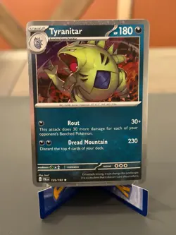 Pokemon Triple Whammy Tin Promo Cosmos Holo Cards - Tyranitar Evolution Set - Image 1